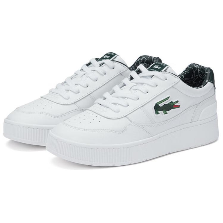 LACOSTE Low-Top Skateboard Shoes Men's White/Dark Green купить в интернет-магазине Yoocart с быстрой доставкой по России.