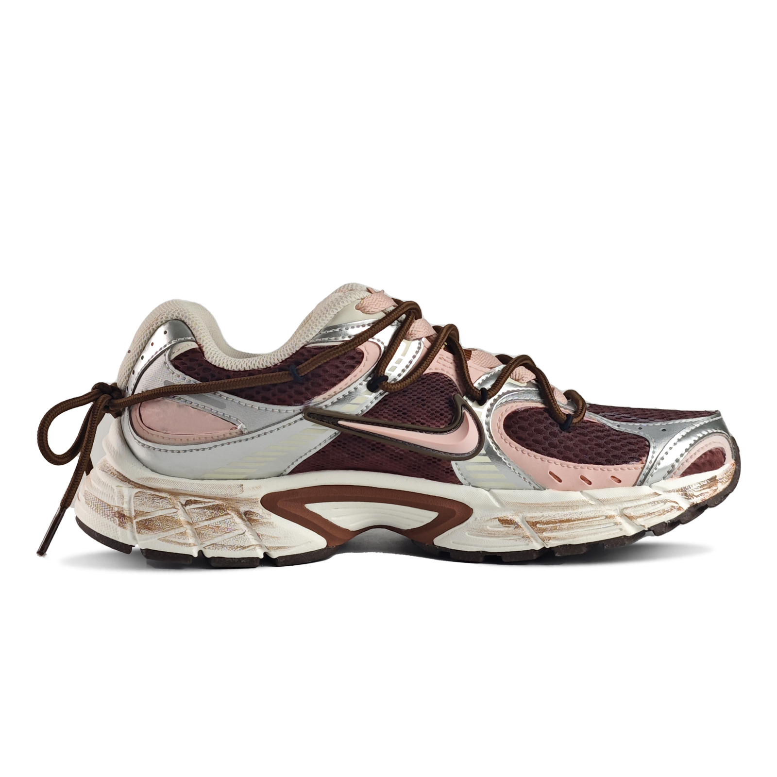 Nike V5 RNR Abrasion Resistant Breathable Low top Casual Running Shoes Women's Pink Brown