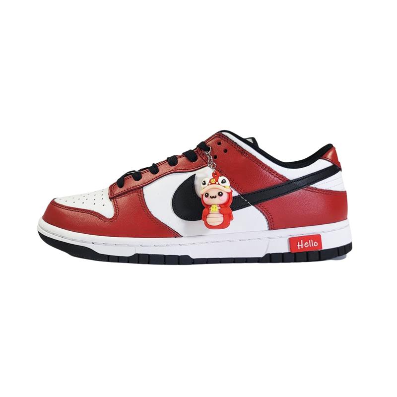 Nike Dunk Anti-Slip Wear-Resistant Low-Top Skateboard Shoes Unisex Red