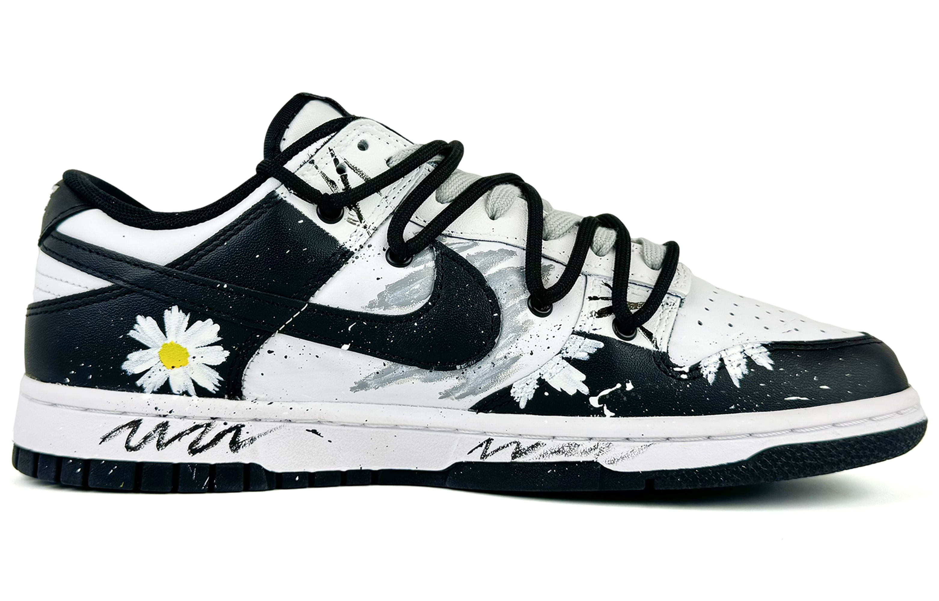 Nike Dunk Anti Slip Wear Resistant Low Top Skateboard Shoes Unisex Black White купить в интернет-магазине Yoocart с быстрой доставкой по России.