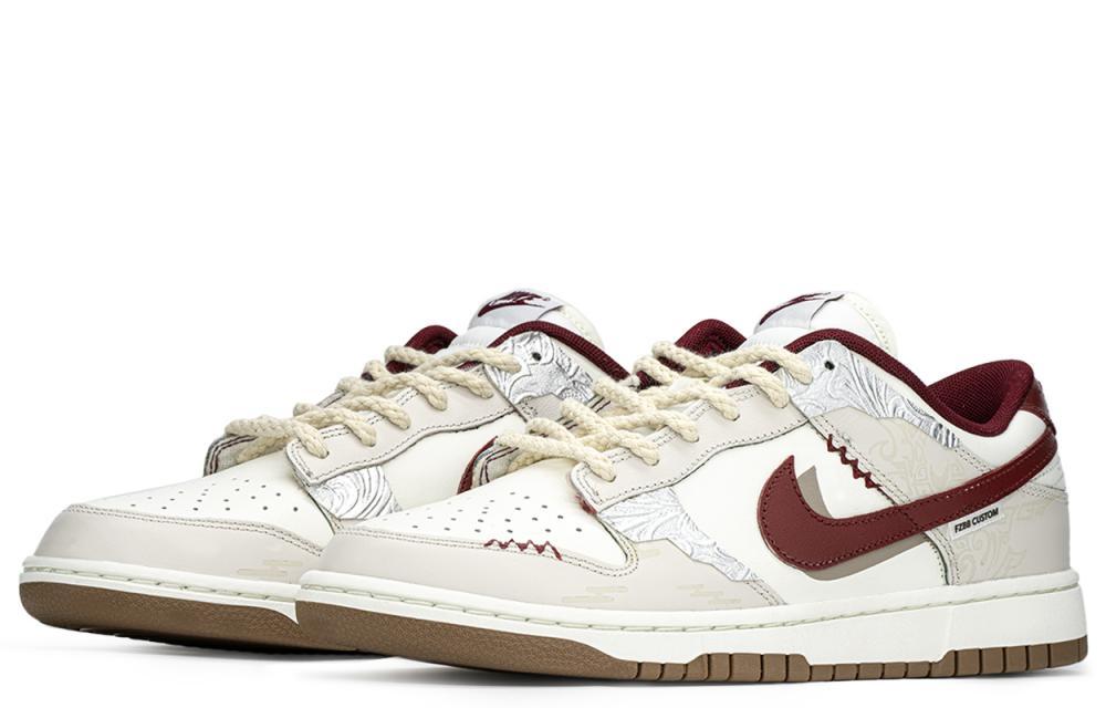 Nike Dunk Anti Slip And Wear Resistant Height Increasing Low top Skateboard Shoes Men's Red Beige купить в интернет-магазине Yoocart с быстрой доставкой по России.