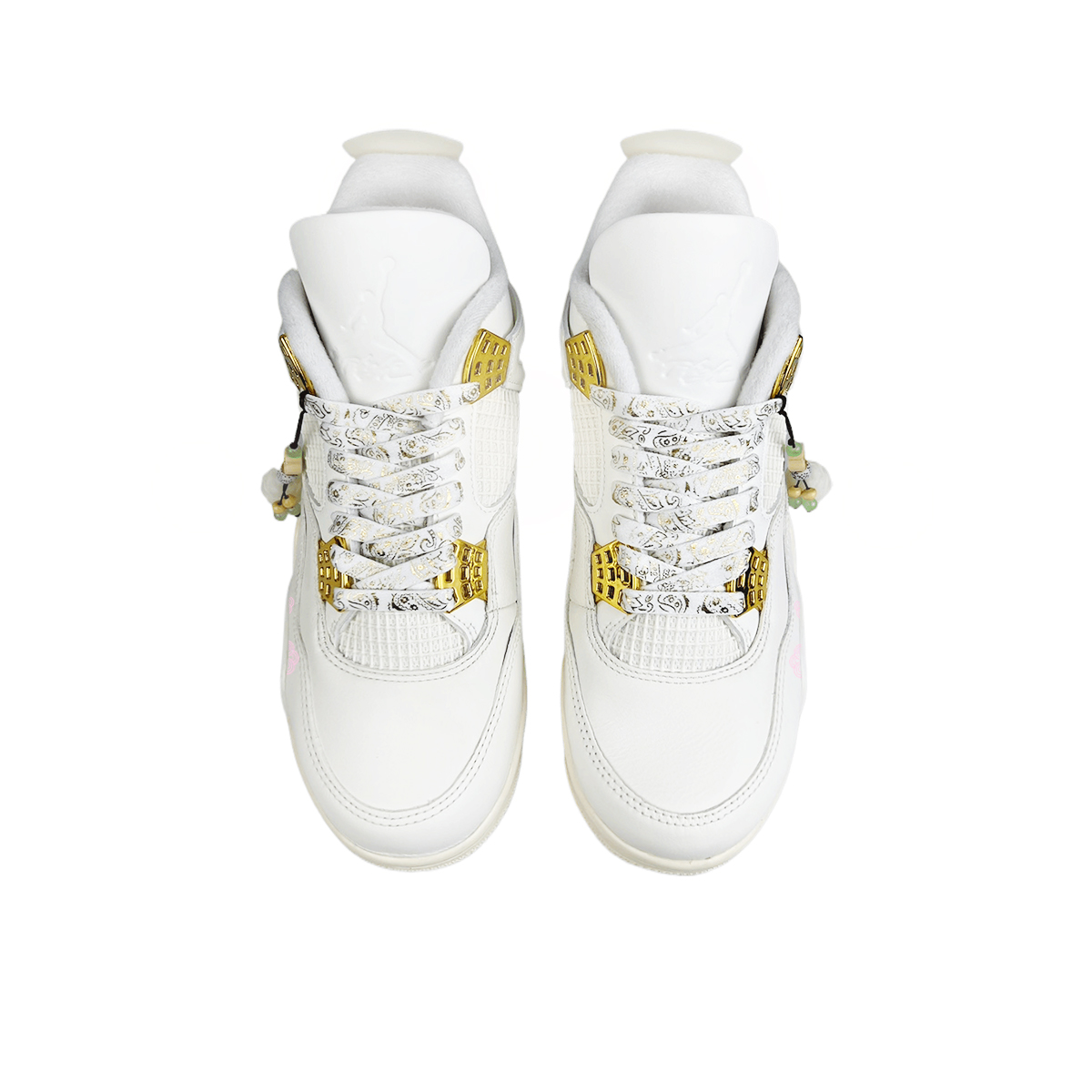 Jordan Air Jordan 4 Wear-Resistant Mid-Top Vintage Basketball Shoes Women's White Pink Gold купить в интернет-магазине Yoocart с быстрой доставкой по России.