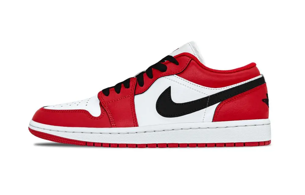 Jordan Air Jordan 1 Yidonghong Abrasion Resistant Low Top Vintage Basketball Shoes Unisex Red Black