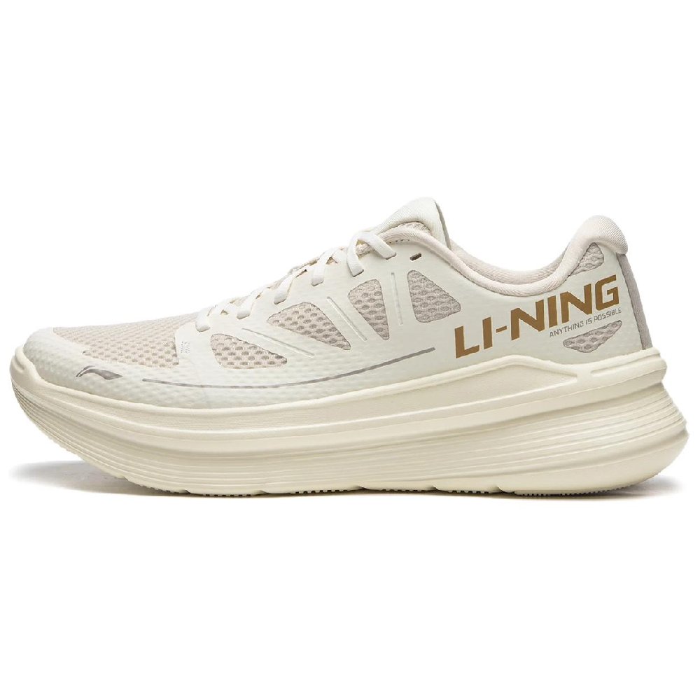 LiNing Ling Yue Anti Slip Wear Resistant Low Top Running Shoes Men's Oat Gray