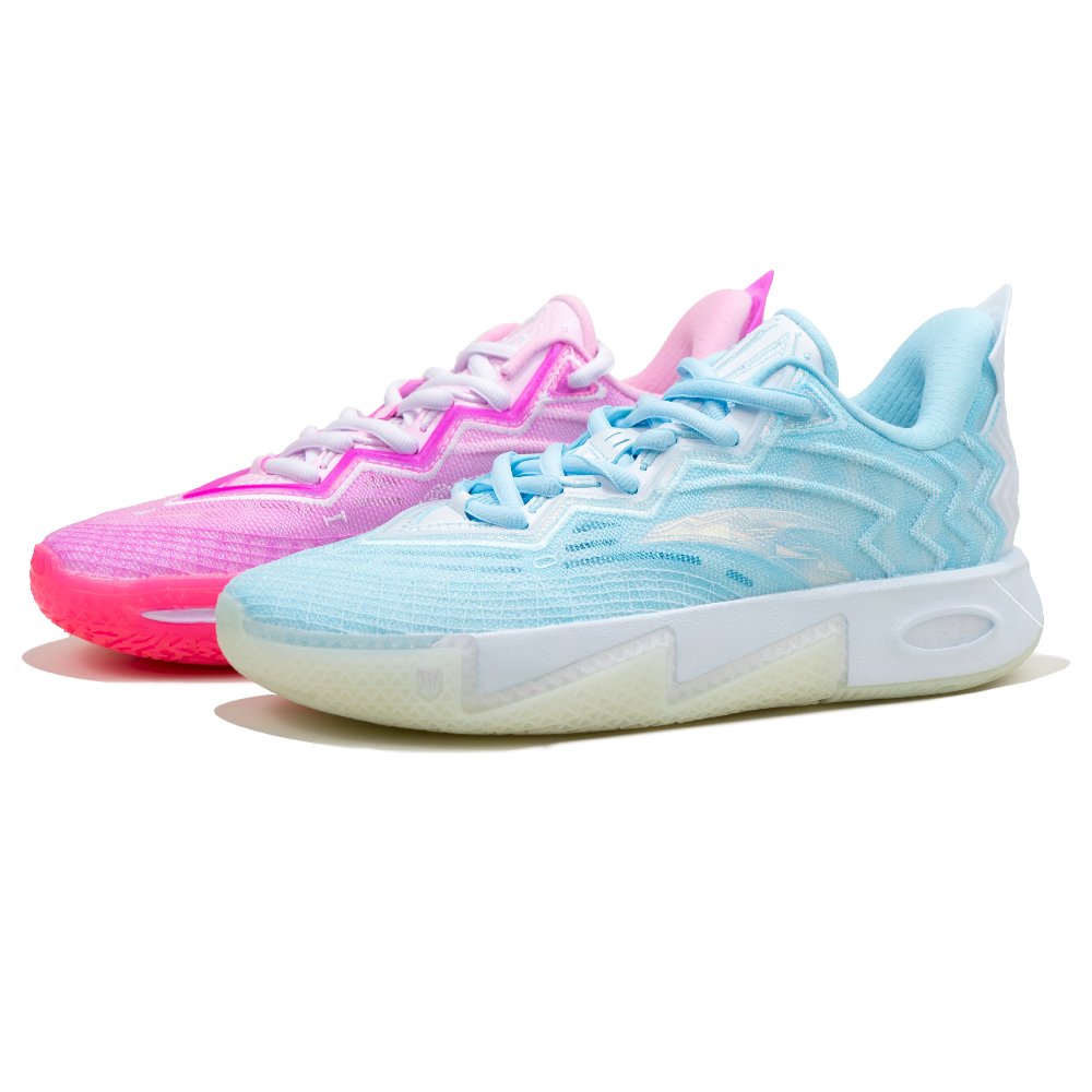 Anta KAI 2 Cushioning, Abrasion Resistant, And Resilient Properties Low Top Basketball Shoes Men's Blue Pink Mismatched
