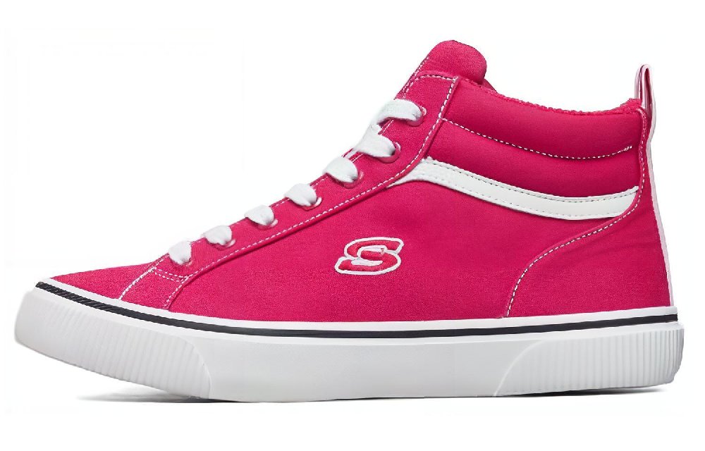 Skechers Anti-Slip Wear-Resistant High-Top Skateboard Shoes Women's Red