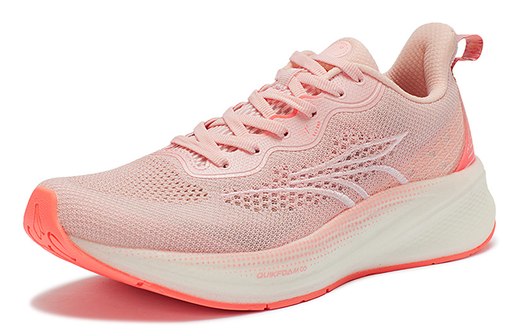 361° QU!KFOAM Cushioning Breathable Wear Resistant Slip Resistant Low Top Running Shoes Men's Soft Peach Pink купить в интернет-магазине Yoocart с быстрой доставкой по России.