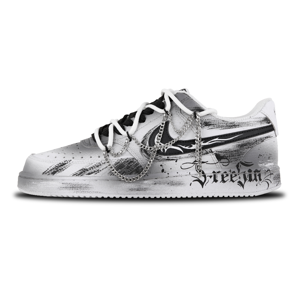 Nike Court Vision 1 Skateboard Shoes Men Low-Top Gray