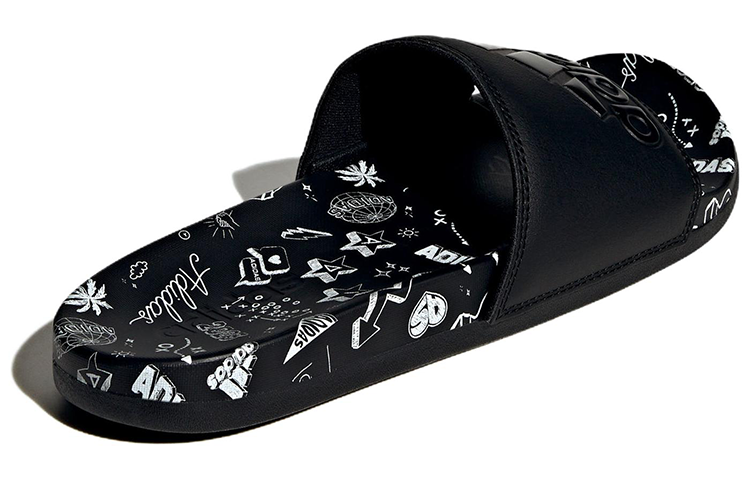 Adidas Adilette Comfort Sandals Black Cloud White купить в интернет-магазине Yoocart с быстрой доставкой по России.