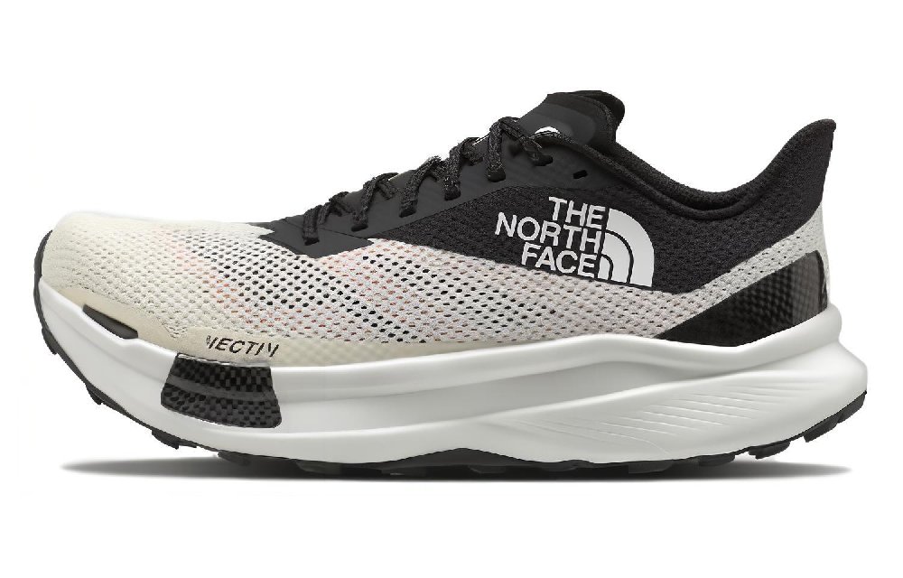 THE NORTH FACE Anti-Slip And Wear-Resistant Breathable Low-Top Carbon Plate Running Shoes Women's Beige Black