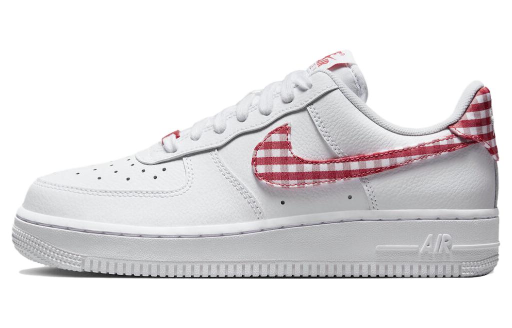 Nike Air Force 1 Low '07 Essential White Mystic Red Gingham Women's