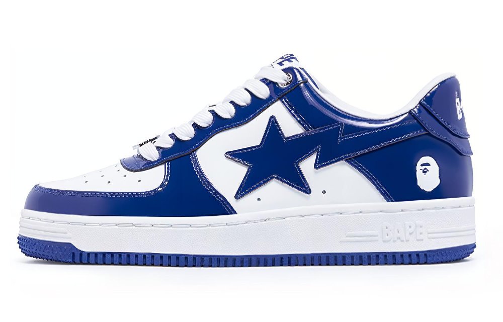 A BATHING APE STA Skateboard Shoes Women's Blue White