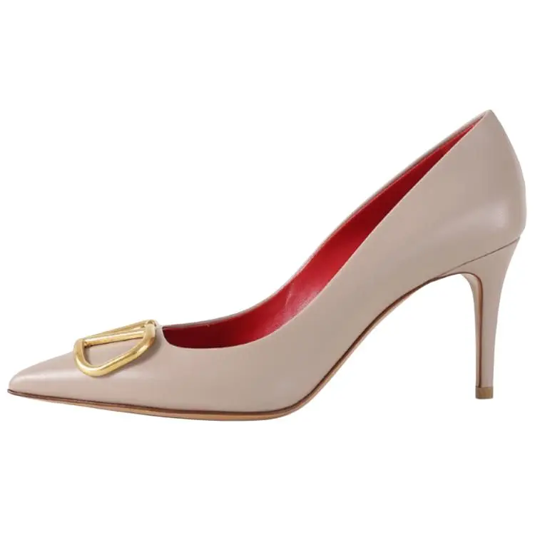 Valentino Vlogo High Heels Women's Gray Pink