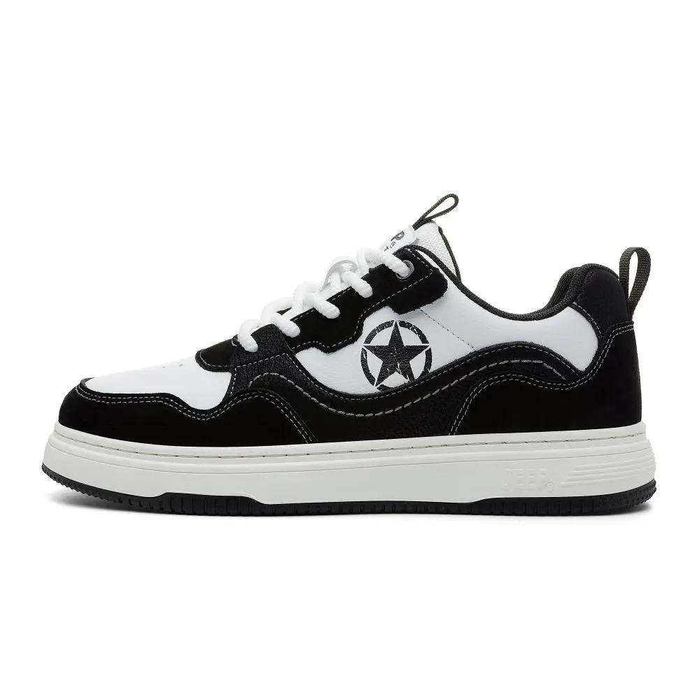 JEEP SPIRIT Low Top Skateboard Shoes Men's Graphite Black