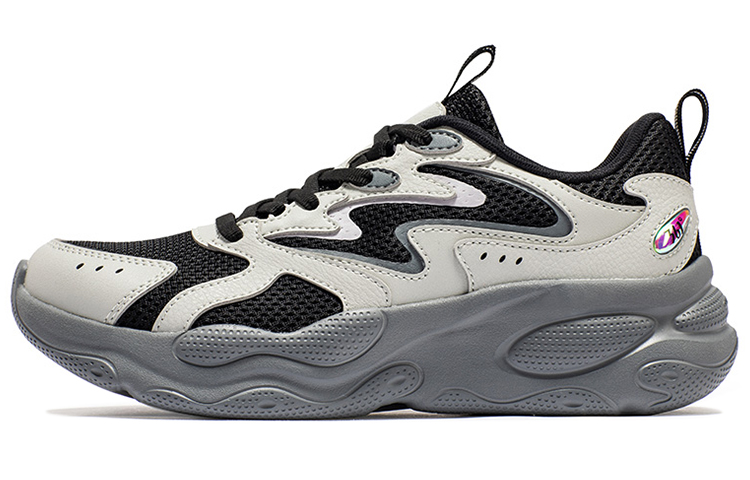 361° Slip Resistant, Abrasion Resistant, Breathable Low Top Running Shoes Women's Black Gray