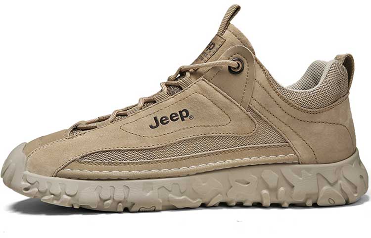 Jeep Height Increasing Abrasion Resistant Breathable Slip Resistant Low Top Casual Shoes Men's Yellow