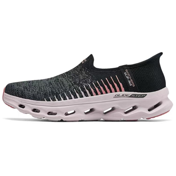 Skechers Women's GO WALK Low Top Casual Shoes Women's Black Pink