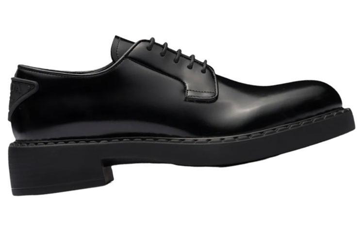 PRADA Derby 50mm Shoes Black Brushed Leather Women's купить в интернет-магазине Yoocart с быстрой доставкой по России.