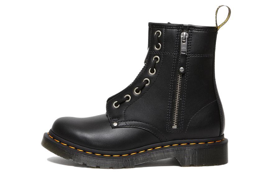 Dr. Martens 1460 Double Zip Leather Lace Up Boots 'Black' Women's