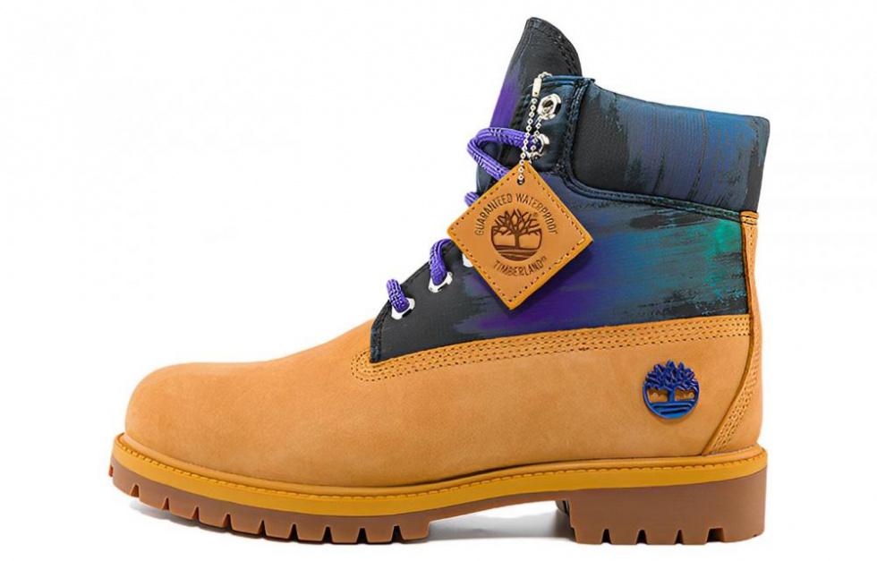 Timberland Premium 6-Inch Blue Yellow Boots