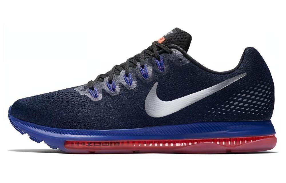 Nike Zoom All Out Cushioning, Slip Resistant, And Breathable Low Top Running Shoes Men's Blue Silver