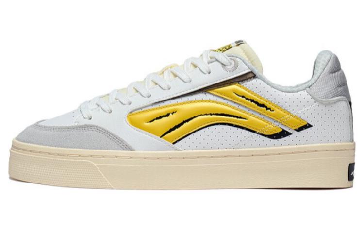 LiNing Wei Wu 180 LO Wave 180 LO Abrasion Resistant Breathable Low Top Skateboard Shoes Men's White Yellow Gray