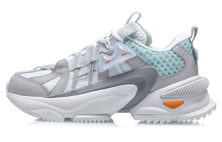 LiNing Nebula M1 Shock Absorbers Low Top Sports Casual Shoes Women's White Gray
