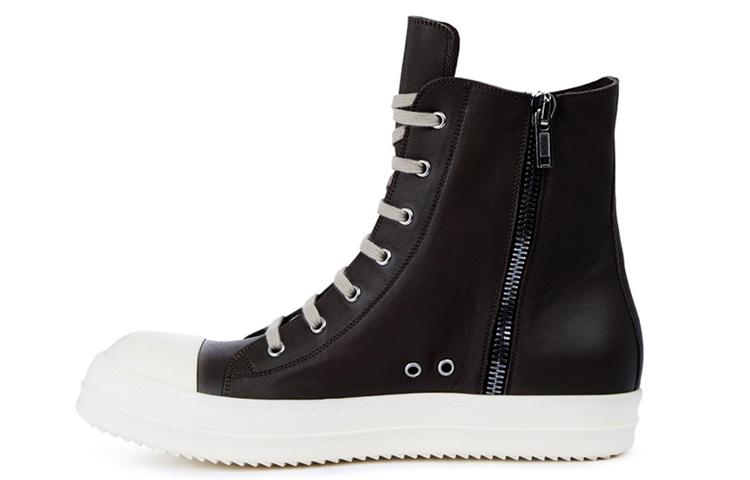 RICK OWENS/RO Phlegethon High-Top Stylish Skateboarding Shoes Men's Black White