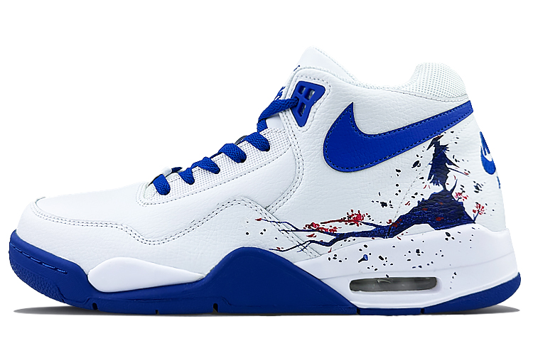 Nike Flight Legacy Vintage Basketball Shoes Men Mid-Top Blue