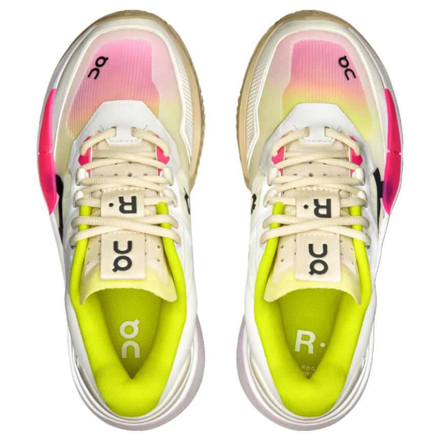On THE ROGER Pro 2 Anti-Slip Wear-Resistant Low-Top Tennis Shoes Women's White Green