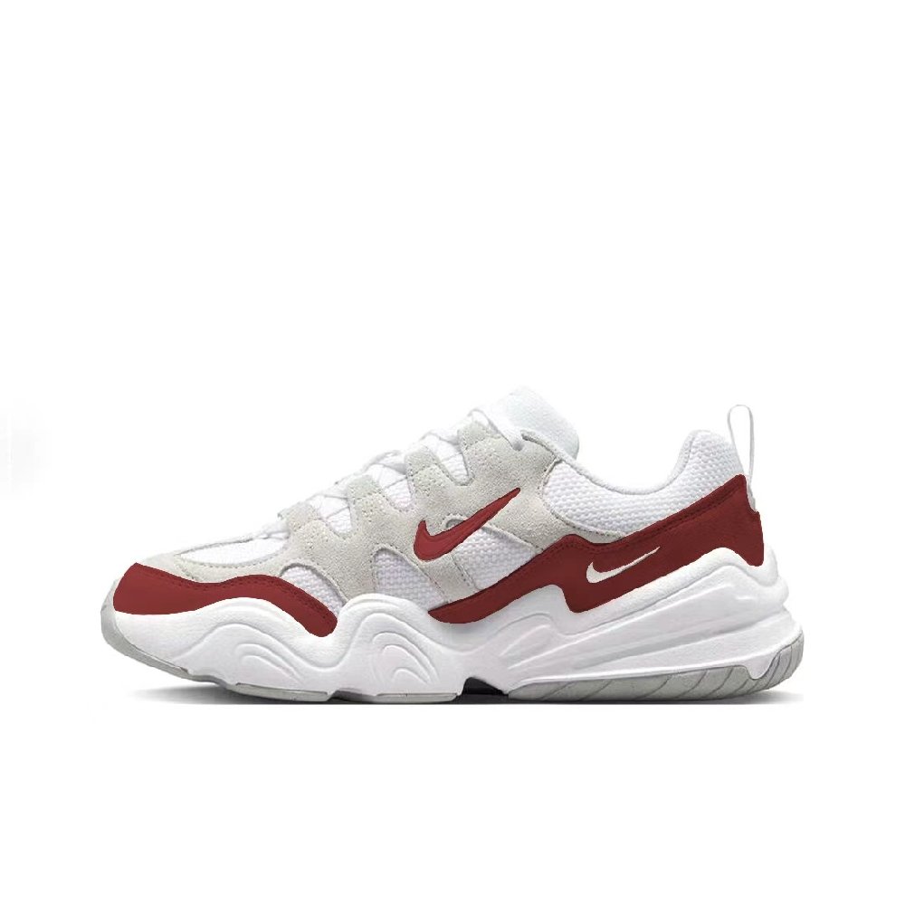 Nike Tech Hera Passion Rose Abrasion Resistant Low Top Casual Shoes Unisex White Red