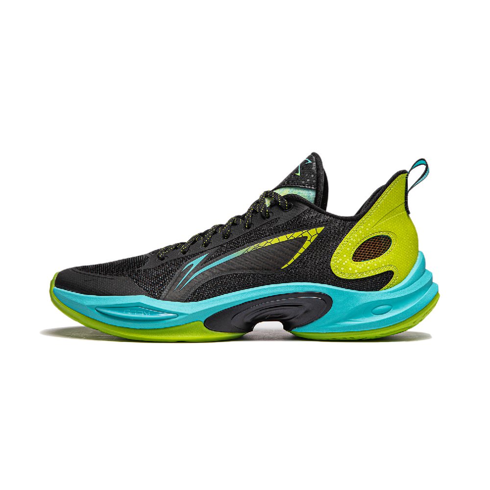 LINING Super Light 2024 Basketball Shoes Men's Low top Black/Bright Lime Green
