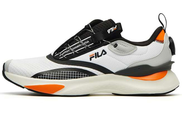 FILA Athletics Low Top Marathon Running Shoes Men's White Black Orange