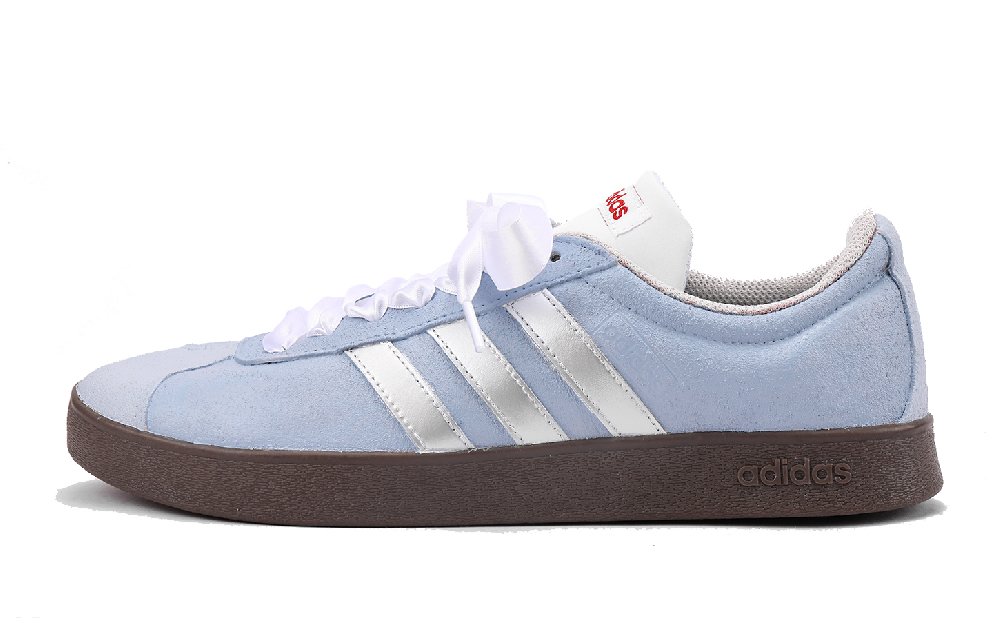 Adidas Neo Vl Court 3.0 Coverage Slip Resistant And Abrasion Resistant Low Top Skateboard Shoes Unisex White Blue