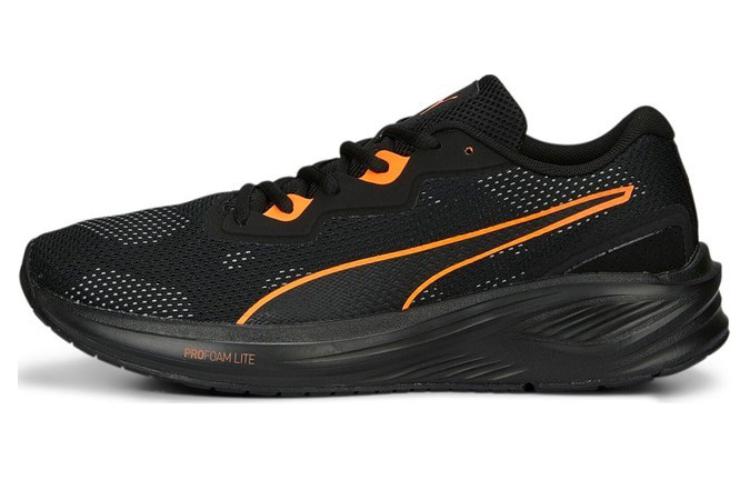 PUMA Aviator Profoam Sky Cushioning, Wear Resistant Low Top Casual Running Shoes Men's Black Orange