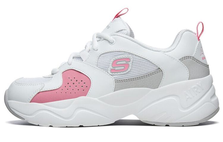 Skechers D'Lites Airy 2.0 Low Top Running Shoes Pink/White Women's