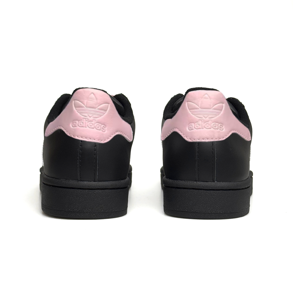 Adidas Originals Superstar 2 Anti Slip Wear Resistant Low Top Skateboard Shoes Unisex Black Pink