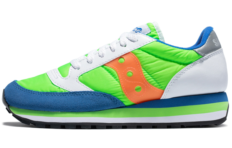 Saucony Jazz Triple Non-slip Lightweight Low-Top Running Shoes Men's Green Blue