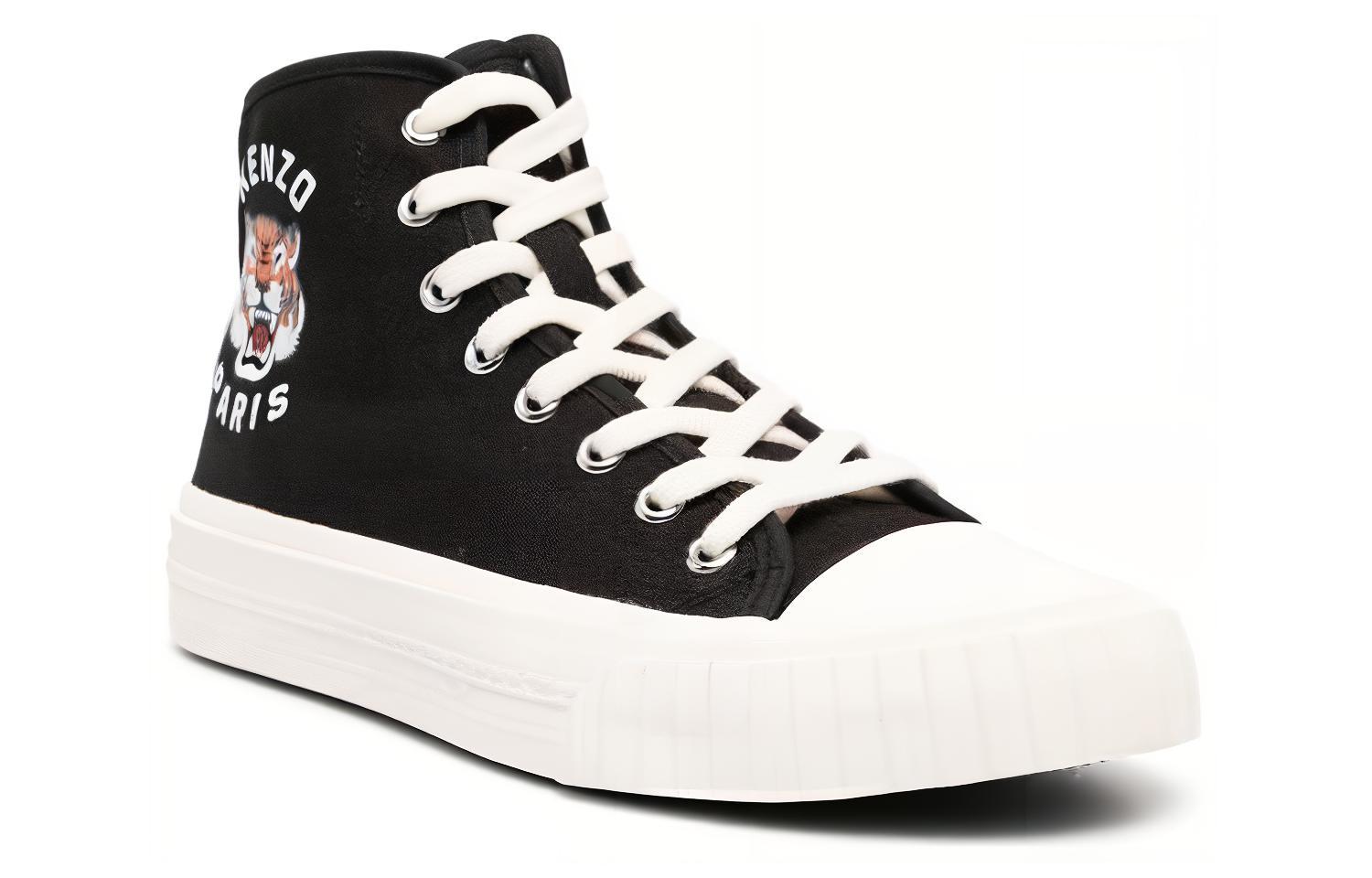 KENZO Tiger-print High-top Sneakers купить в интернет-магазине Yoocart с быстрой доставкой по России.