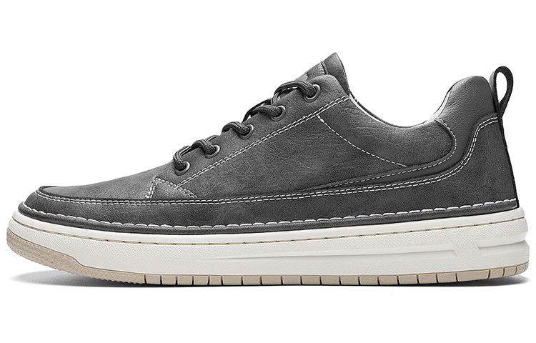 Jeep Low-Top Skateboard Shoes Men's Gray