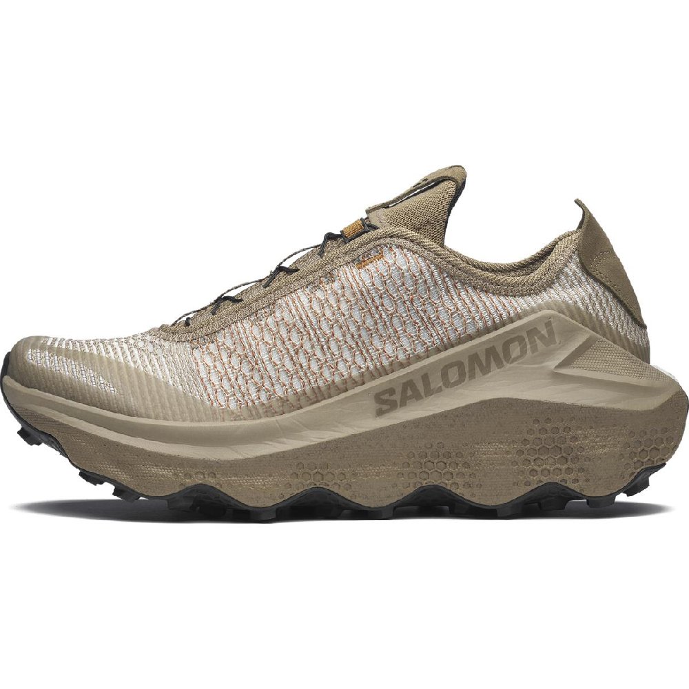 SALOMON Cushioning Coverage Low Top Running Shoes Unisex Lime Gray