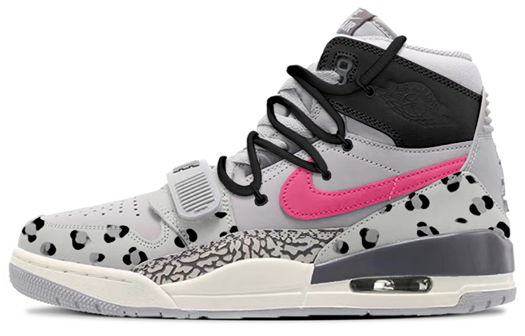 Jordan Legacy 312 High-Top Vintage Basketball Shoes Men's Pink Black