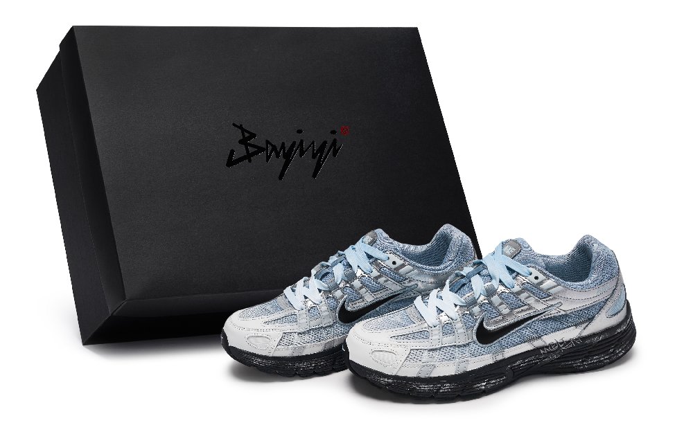 Nike P 6000 Low Top Running Shoes Women's Silver Blue