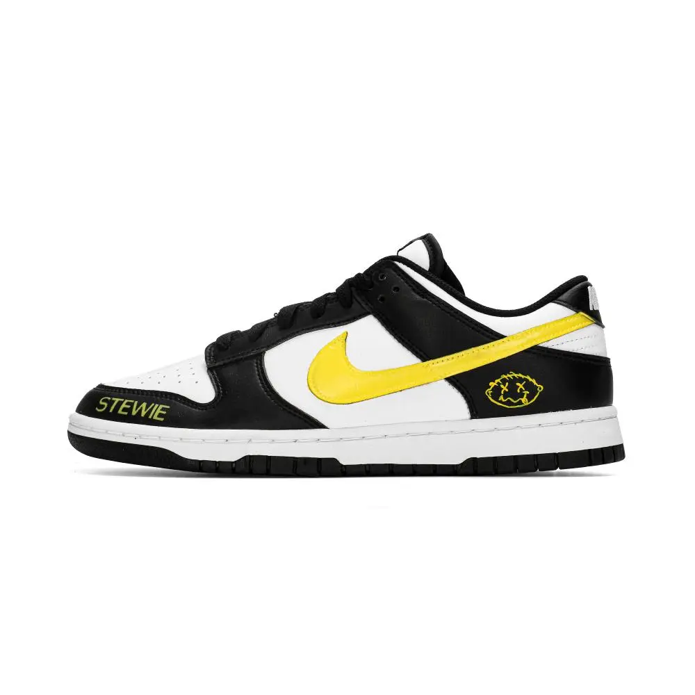 Nike Dunk SB Yellow Ghost Cushioning, Wear Resistant Low top Skateboard Shoes Unisex Black White