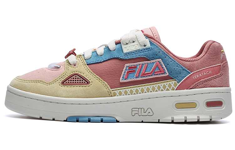 FILA FUSION Heritage Low Top Vintage Basketball Shoes Women's Red Yellow