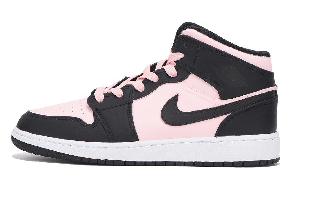 Jordan Air Jordan 1 Slip-Resistant Coverage Cushioning Low-Top Vintage Basketball Shoes Women's Black Pink