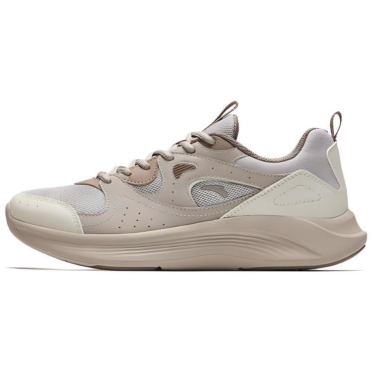 Anta Anti Slip Wear Resistant Low Top Casual Running Shoes Women's Beige Gray