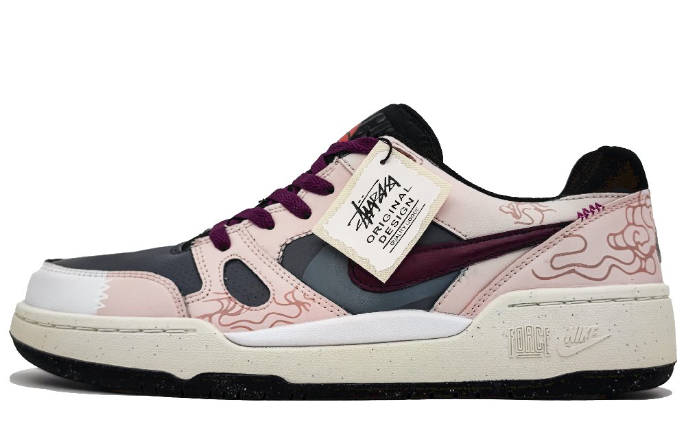 Nike Full Force Anti-Slip Wear-Resistant Low-Top Skateboard Shoes Men's Milkshake Pink