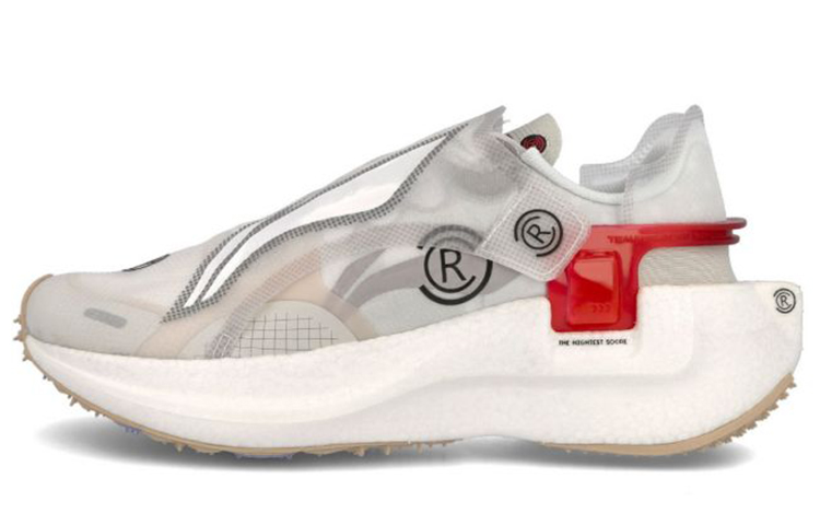 LiNing Paris Fashion Apparel Weekly Anti-Slip And Wear-Resistant Breathable Low-Top Running Shoes Unisex White Gray