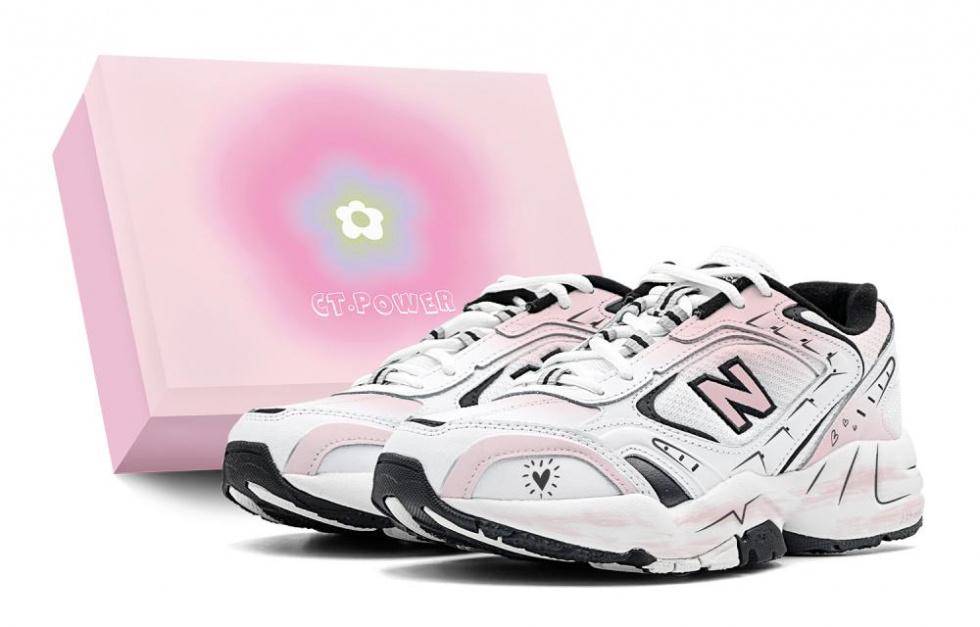 New Balance NB 452 Anti-Slip Wear-Resistant Low-Top Running Shoes Women's White Pink
